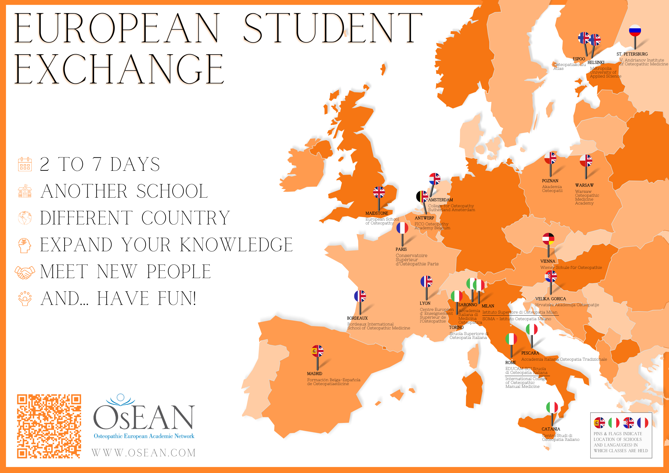OsEAN European Student Exchange poster