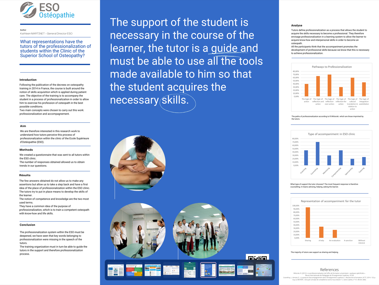 Kathleen Martinet - What representations have the tutors of the professionalization of students within the clinic of ESO - Poster OsEAN OF 2022
