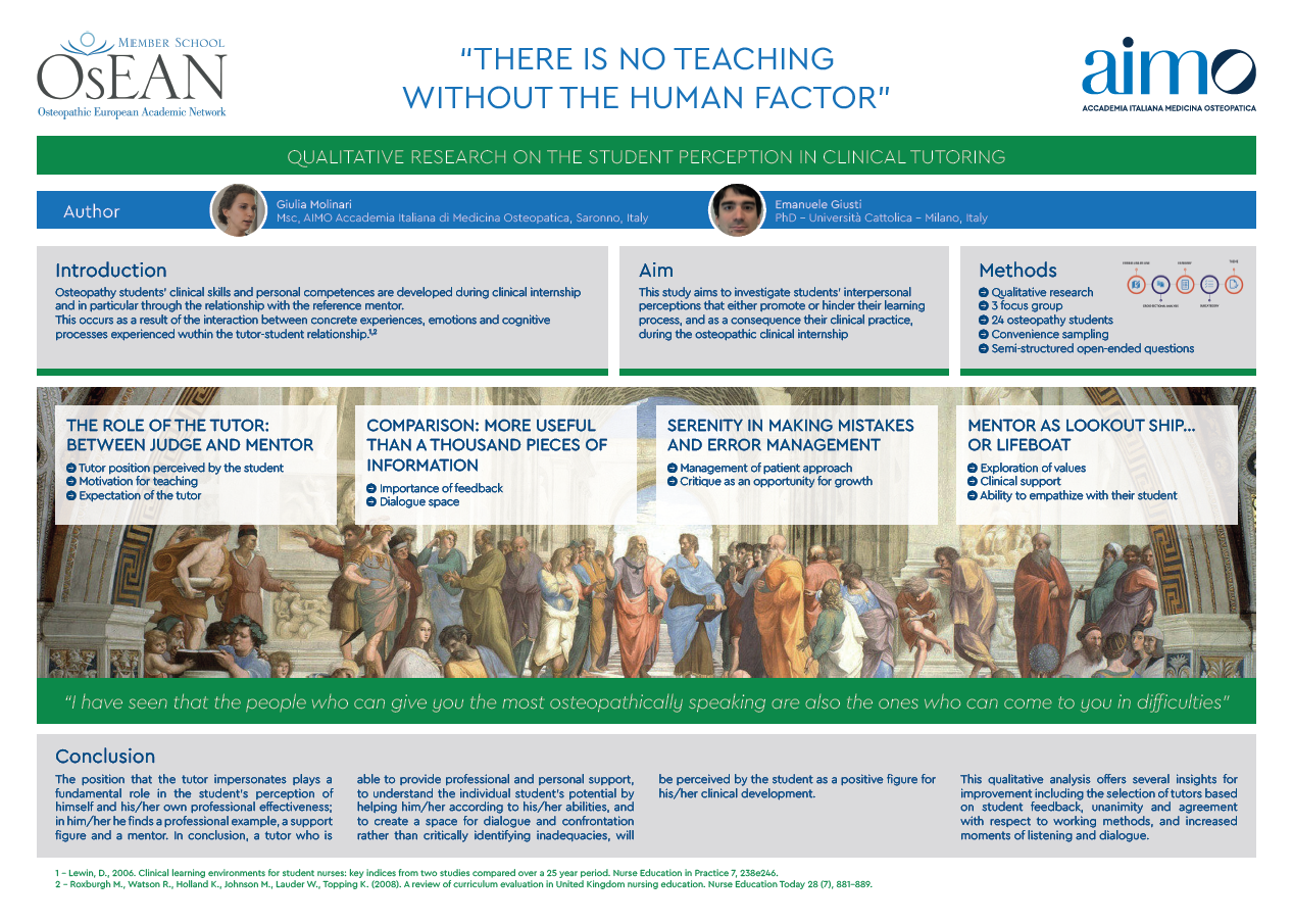 Guilia Molinari - There is no teaching without the human factor - Poster OsEAN OF 2022